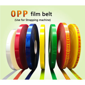 OPP tape For Strapping machine Transparent non adhesive OPP plastic belt Hot melt binding tape OPP film belt