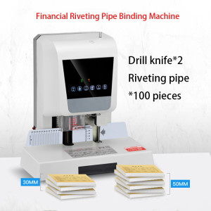 50mm Financial Riveting pipe Binding machine Electric file bill book punching machine Tender document data binding voucher