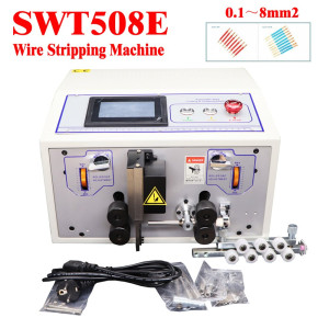 0.1-8.0mm2 E Automatic Computer Wire Stripping Cutting Machine English Touch Screen Cable Crimping Peeling Cutter Stripper