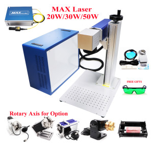 20W 30W 50W MAX Fiber Laser Marking Machine High-Precision Metal Nameplate Ring Engraver Portable Engraving Industrial Desktop