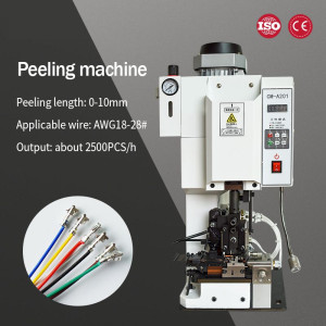 0-10mm 18-28AWG semi-automatic stripping and punching terminal machine,Multi-core sheathed wire stripping ending One machine